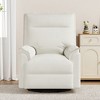 360° Upholstered Swivel Chair Recliner Chair Theater Recliner Sofa Nursery Glider Rocker, Beige/Gray-Merax - 2 of 4
