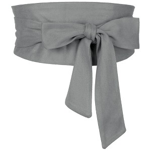 INSPIRE CHIC Women's Solid Bowknot Self Tie Wrap Wide Sash Waistband Belt 1 Pc - 1 of 4