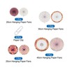 Unique Bargains Round Pattern Decoration Hanging Paper Fans Party Set 8 Pcs - 3 of 4