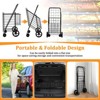 SKONYON Folding Shopping Cart with Swivel Wheels 110 lbs Weight Capacity - 4 of 4