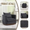 Swivel Accent Chair, Upholstered Comfy Swivel Couch, Swivel Barrel Chair, Single Sofa Armchair - 3 of 4