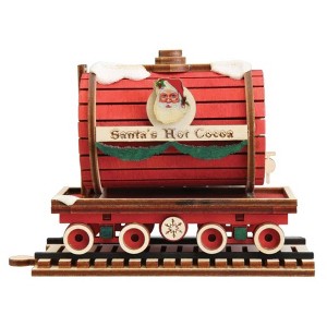 Old World Christmas Wooden Ornament, Santa's Hot Cocoa Tanker Train Car - 1 of 3