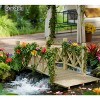 Dexmalle Outsunny Wooden Garden Bridge for Backyard Ponds, Creeks, Streams,Natural - 4 of 4