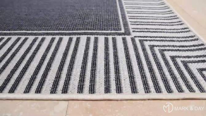 Mark & Day Balgonie Woven Indoor and Outdoor Area Rugs Charcoal, 2 of 7, play video