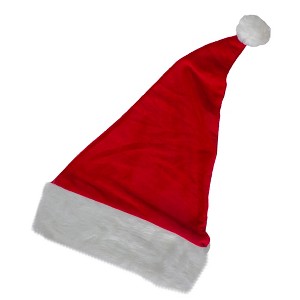 Northlight 19" Red and White  Adult Christmas Santa Hat- One Size - 1 of 1