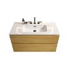 NicBex Floating Bathroom Vanity with Sink and Faucet Holes,Bathroom Sink Vanity with 2 Drawers,Oak/Walnut/White/Gray - 4 of 4