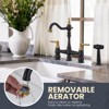 WOWOW Double Handle Bridge Kitchen Faucet with Side Sprayer - 2 of 4