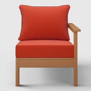 WestinTrends  Avalon Outdoor Patio HDPE Right Arm Facing Sectional Corner Club Chair with Patio Cushions - 1 of 4