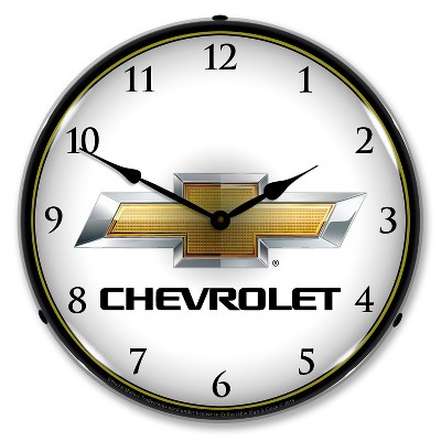 Collectable Sign & Clock | Chevrolet Bowtie LED Wall Clock Retro/Vintage, Lighted