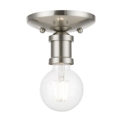 Livex Lighting Lansdale 1 - Light Flush Mount in  Brushed Nickel