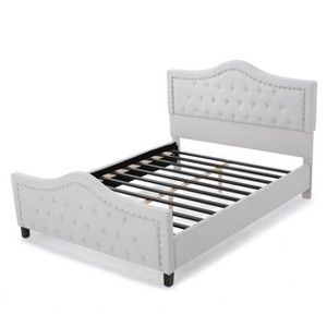 Virgil Upholstered Bed Set - Queen - Gray - Christopher Knight Home