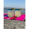 Dos Sueños Mexican Hand Blown Tumblers - Aqua Rim - 10oz - Set of 2 - 2 of 4