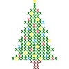 Men's Design By Humans Christmas Tree Cross Stitch By BettySue T-Shirt - image 2 of 4