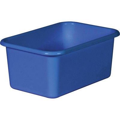 Blue Stackable Small Plastic Storage Bins, Pack of 6