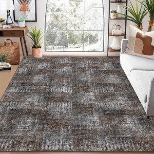 GOCAPTAIN Runner Rug Washable Modern Abstract Hallway Runner Rug, Farmhouse Checkered Kitchen Rug Floor Cover Carpet for Doorway Bedside - 1 of 4