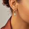 SHINE by Sterling Forever Calla CZ Charm Drop Hoop Earrings - 2 of 4