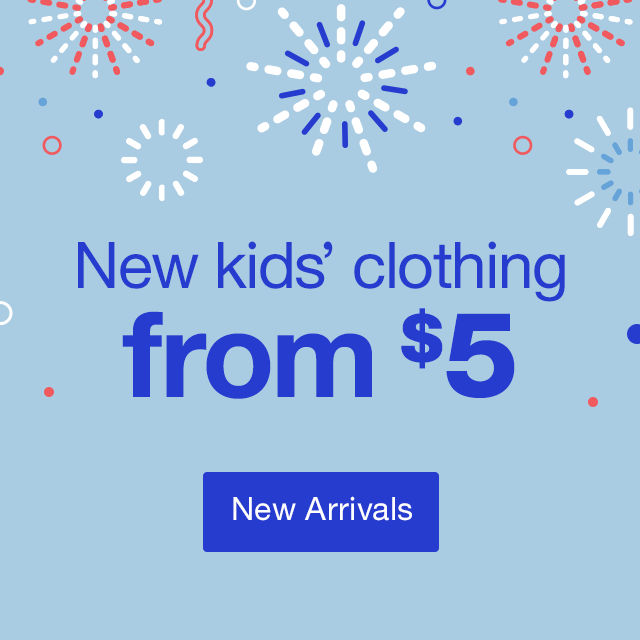 New kids' clothing from $5