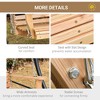 PAGED Wood Porch Swing Outdoor Swing Chair with Slatted Build and Chains for Backyard, Garden, Poolside - 4 of 4