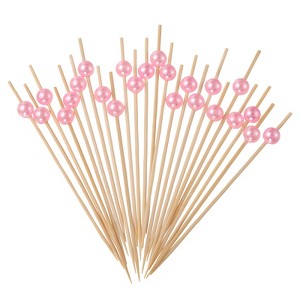 Unique Bargain Bamboo Material Natural Durable Cocktail Picks - 1 of 4