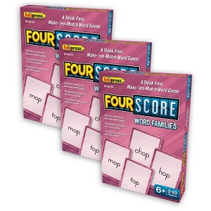 Teacher Created Resources® Four Score Card Game: Word Families, Pack of 3 - 1 of 4