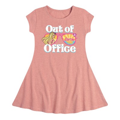 Girls' - Barbie - Out of Office Fit & Flair Cap Sleeve Dress