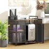 Vinsetto Printer Stand with Socket, USB Charging Ports, Industrial Printer Table with CPU Stand, Adjustable Shelf, Printer Cabinet, Rustic Brown - 3 of 4