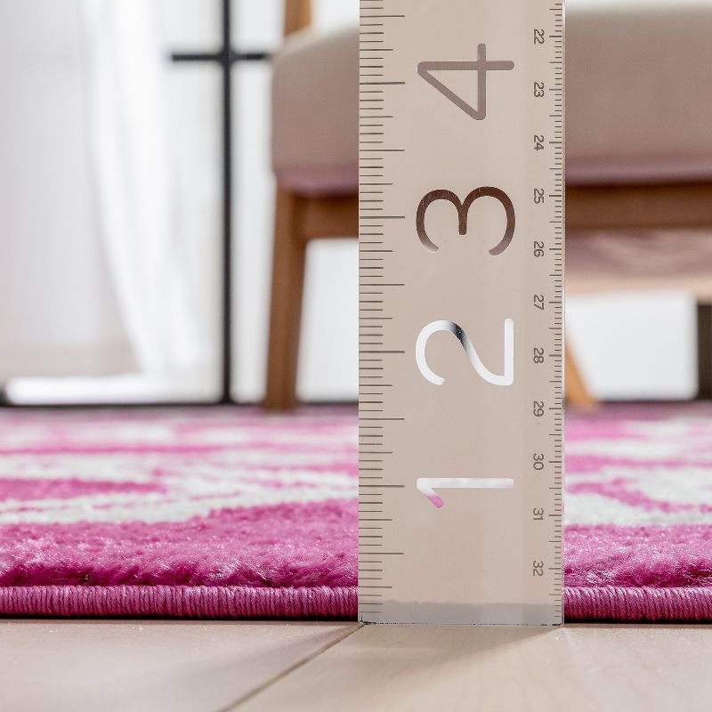 Modern Calipso Lattice Trellis Bright Kids Room Carpet Soft Durable Area Rug, 6 of 7