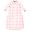 Hudson Baby Infant Girl Long-Sleeve Fleece Sleeping Bag, Gray Pink Snowflake, 0-9 Months - 4 of 4