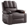 Recliner Chairs with Heat and Massage - 360° Swivel Chair for Adults- Manual Rocking Chair with Cup Holder for Living Room, Bedroom - 3 of 4