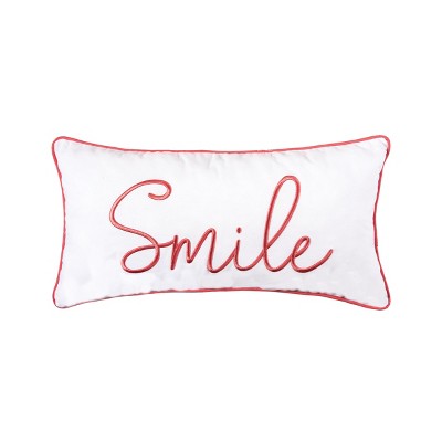 C&F Home Smile Embroidered Pillow