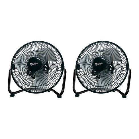 Comfort Zone Cradle Style 9 Inch 3 Speed Portable High Velocity Air Cooling Floor Fan W 180 Degree Tilt Fits On Desk Or Small Table Black 2 Pack Target