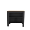 TiramisuBest Wine Storage Pedestal Kitchen Island White and Macadamia with White for Kitchen Islands & Carts - 4 of 4