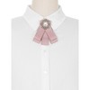 INSPIRE CHIC Women's Rhinestone Ribbon Brooch Pre-Tied Bow Tie 1 PCS - 4 of 4