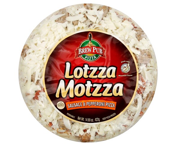 Brew Pub Lotzza Motzza Sausage & Pepperoni 9-inch Frozen Pizza - 14.9oz