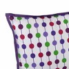 Bacati - Botanical Purple Pearl String Throw Pillow - 3 of 4