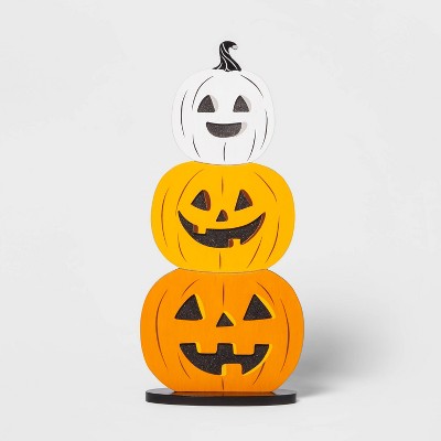 Triple Pumpkin Wood Tabletop Halloween Sign - Hyde & EEK! Boutique™