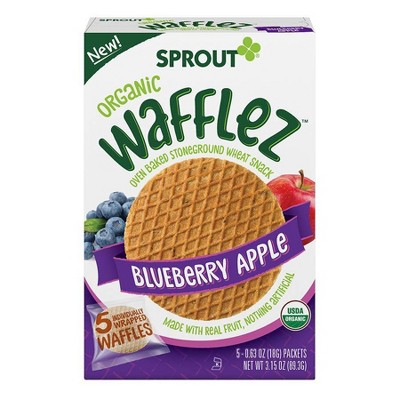 Sprout Foods Organic Blueberry Apple Wafflez Toddler Snacks - 3.15oz