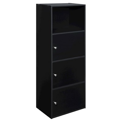 Breighton Home Xtra Storage 3 Door Cabinet with Shelf in Black