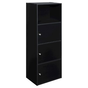 Breighton Home Xtra Storage 3 Door Cabinet with Shelf in Black - 1 of 4