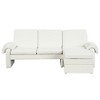94.1" Convertible Futon Sofa Bed L-Shaped Sectional Chaise with Reversible Chaise, Reclining Back Chenille Fabric-- Frevyn - 4 of 4