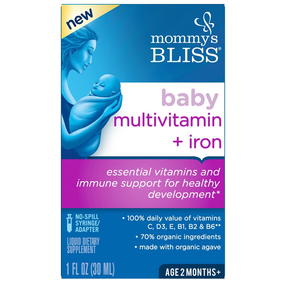 Photos - Vitamins & Minerals Mommy's Bliss Baby Multivitamin + Iron - 1 fl oz