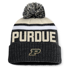 NCAA Purdue Boilermakers Humid Knit Cuffed Pom Beanie - 1 of 2