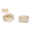 Narwey Checkered Makeup Bag with Compartments + Barrel Drawstring Checkered Makeup Bag - 2 of 3
