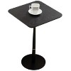TOAOTBNBO Square Coffee Tables, Contemporary Coffee Table with Waterproof Design, Minimalist Center Table for Lounge Room, Black - 2 of 4