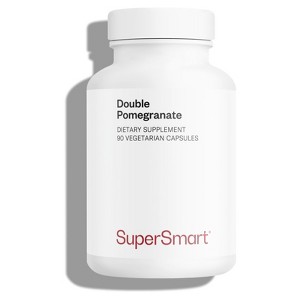 SuperSmart Double Pomegranate - 90% Ellagic Acid & 40% Punicalagins - Pomegranate Extract Supplement | Non-GMO & Gluten Free - 90 Vegetarian Capsules - 1 of 1