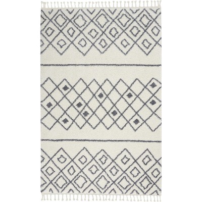 Nourison Diamond Trellis Shag Indoor Area Rug