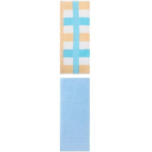 REGALWOVEN Striped Decorative Hand Towels for Bathroom Kitchen Gym 14" x 30"/13" x 29" 2 Pcs - 1 of 4