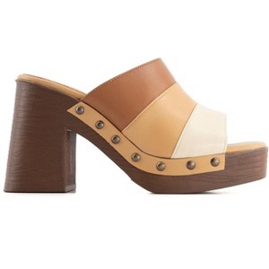 Andrea Women's Heeled Slide Sandals with multicolor upper 68036 - 1 of 4