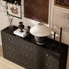 FUFU&GAGA Black 9 - Drawer Dresser with Geometric Pattern & Gold Accents - Multi - Room Storage Solution - 4 of 4