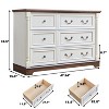 NicBex Dresser with Drawer,Storage Cabinet with Wood Base,Chest of Drawers with Riser Trim,Wood Dressers for Bedroom,Living Room Furniture,Walnut - 2 of 4